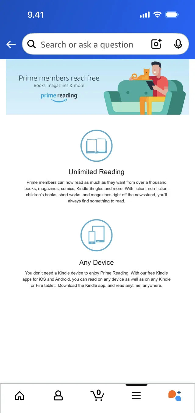 Amazon Shopping — E-commerce скриншот интерфейса