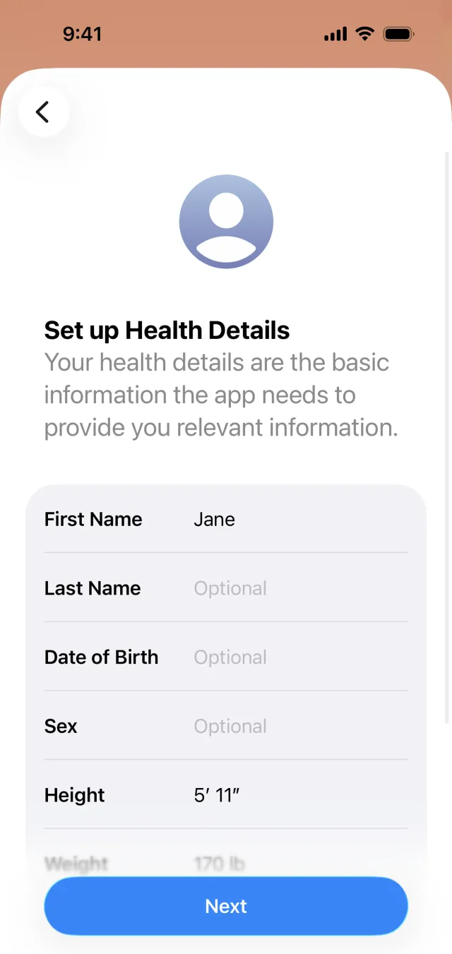 Apple Health — Health скриншот интерфейса
