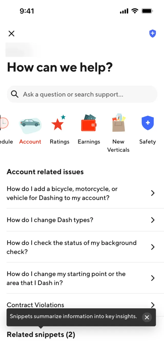 DoorDash Dasher — Food & Drink скриншот интерфейса