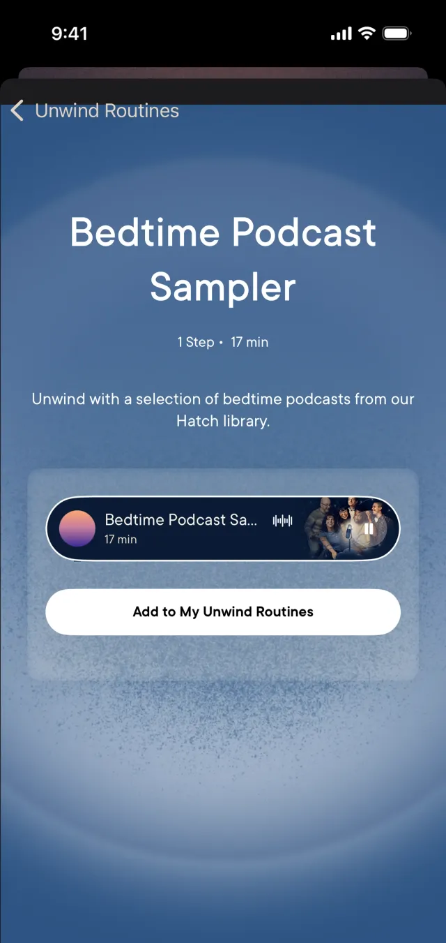Hatch Sleep — Health скриншот интерфейса