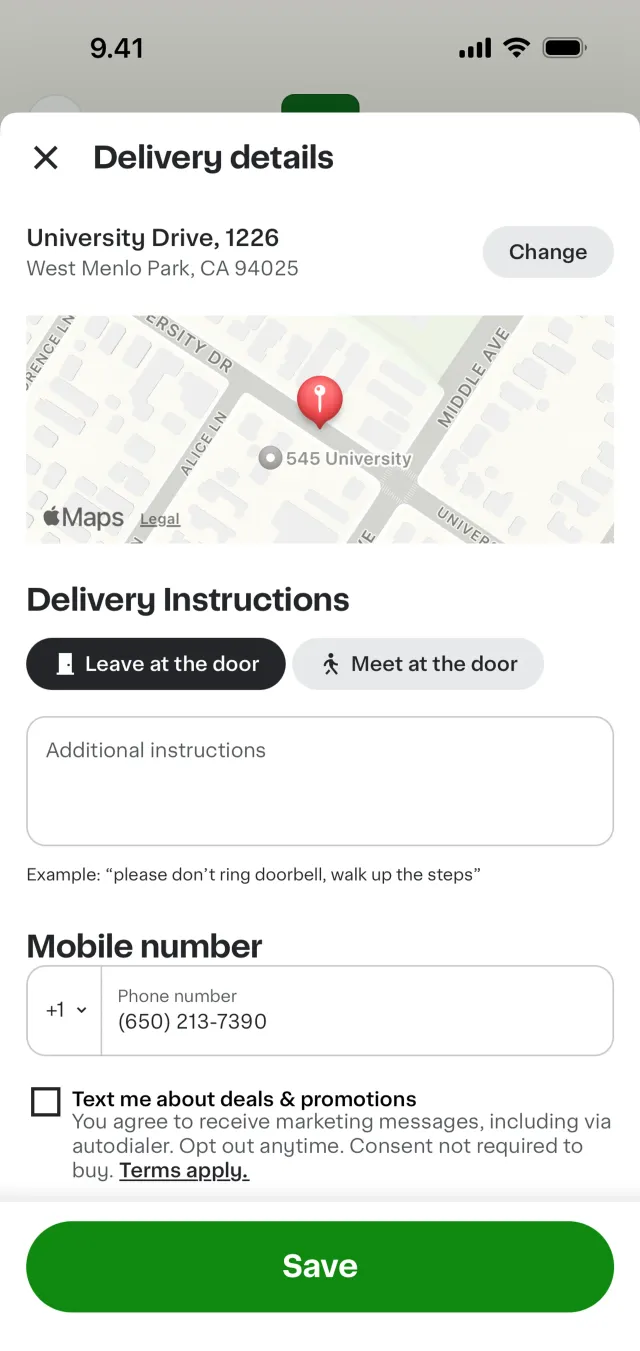 Instacart — E-commerce скриншот интерфейса