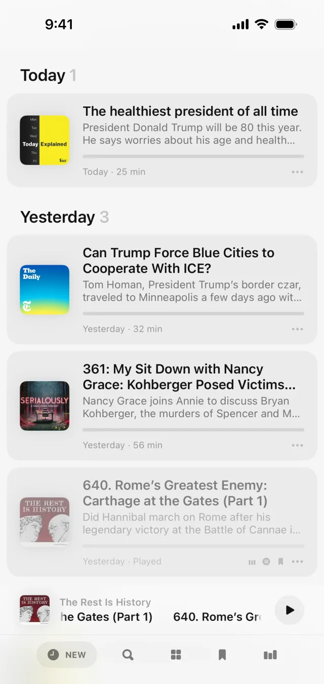 Neuecast — Entertainment скриншот интерфейса