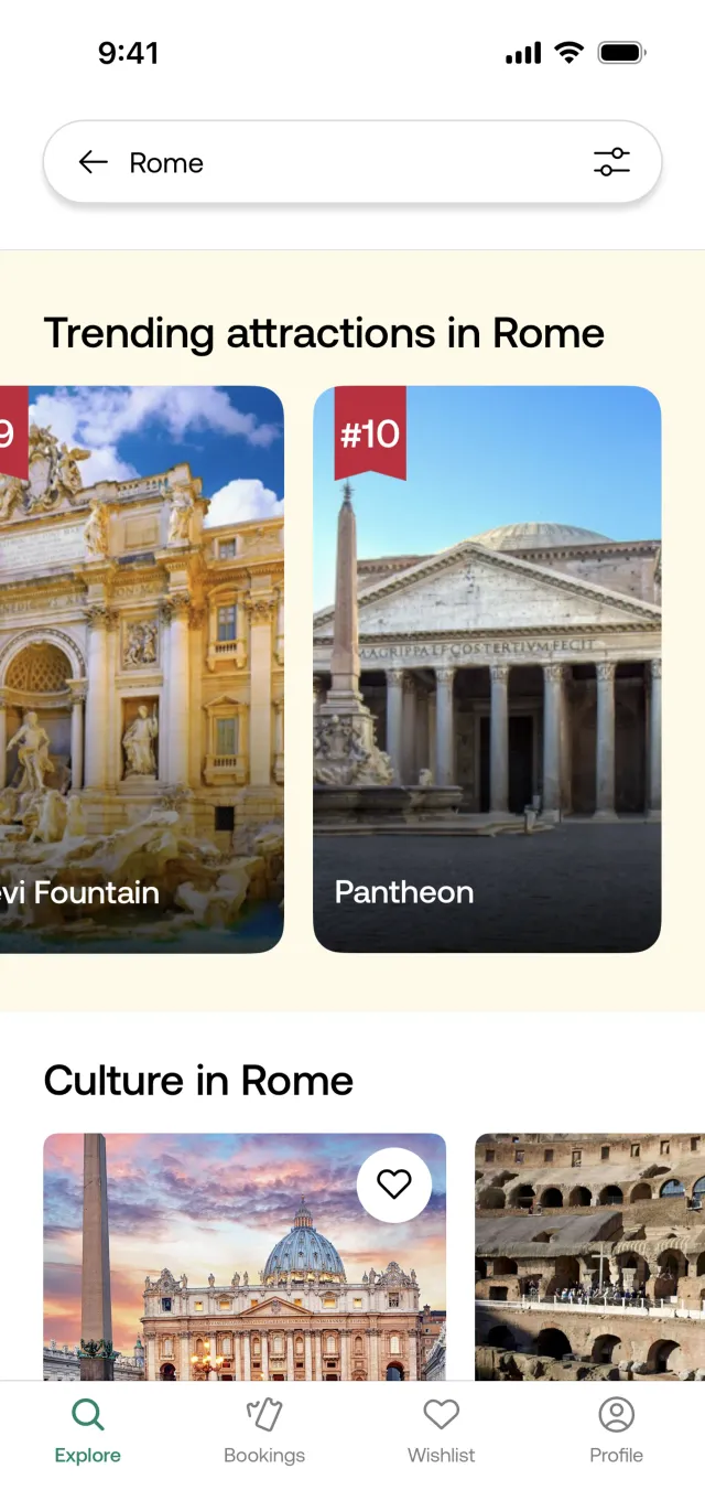 Viator — Travel скриншот интерфейса