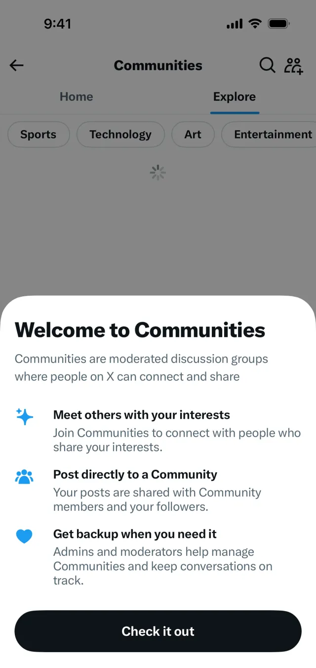 X — Social скриншот интерфейса