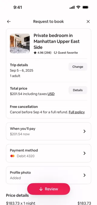 Airbnb — Travel скриншот интерфейса