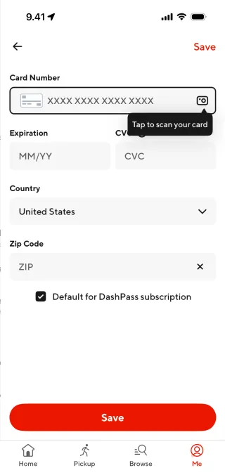 DoorDash — Food & Drink скриншот интерфейса