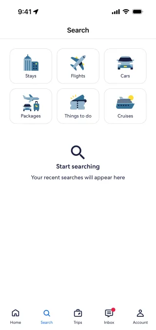 Expedia — Travel скриншот интерфейса