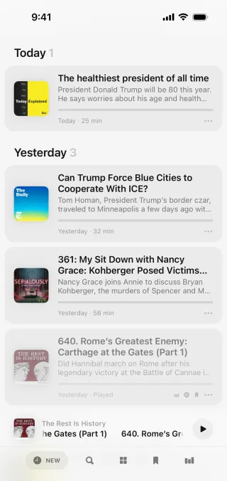 Neuecast — Entertainment скриншот интерфейса
