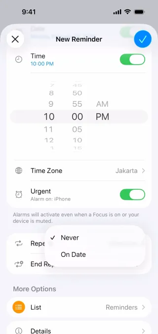 Apple Reminders — Productivity скриншот интерфейса