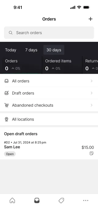 Shopify — E-commerce скриншот интерфейса