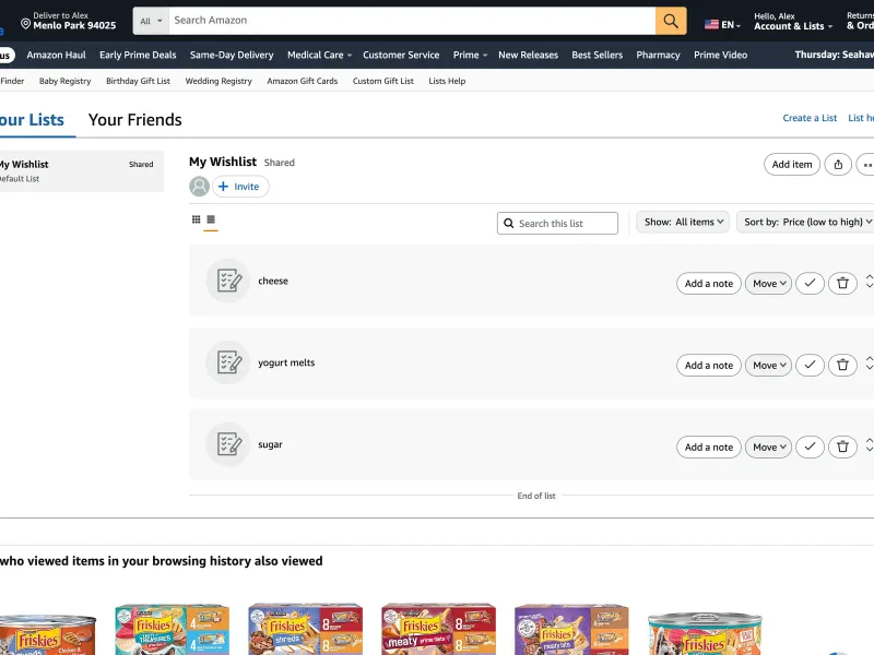 Amazon — E-commerce скриншот интерфейса