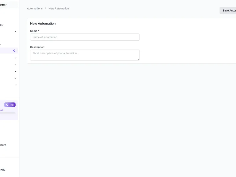 beehiiv — Marketing скриншот интерфейса