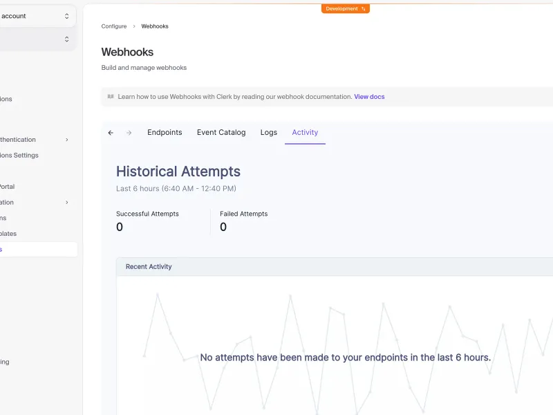 Clerk — Developer Tools скриншот интерфейса