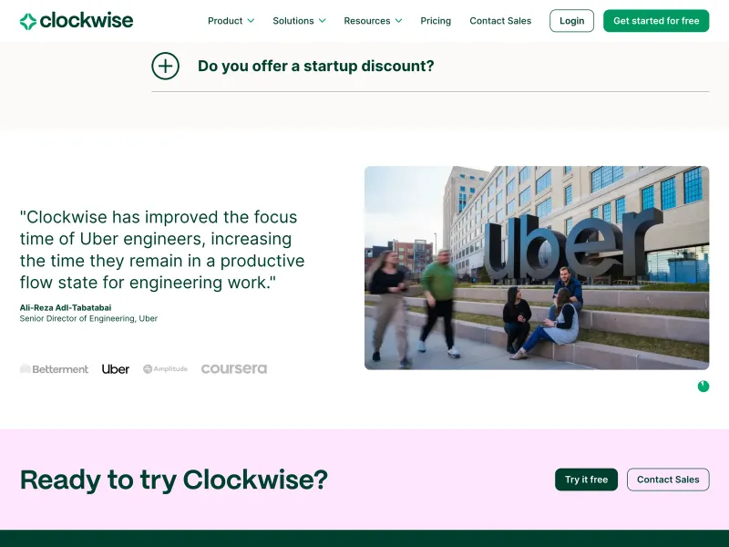 Clockwise — Productivity скриншот интерфейса