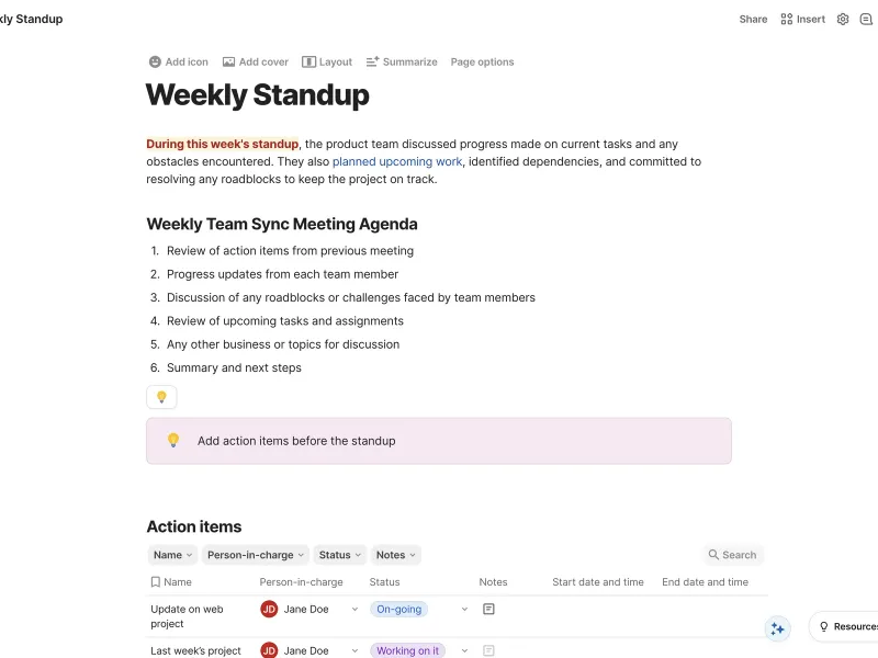 Coda — Productivity скриншот интерфейса