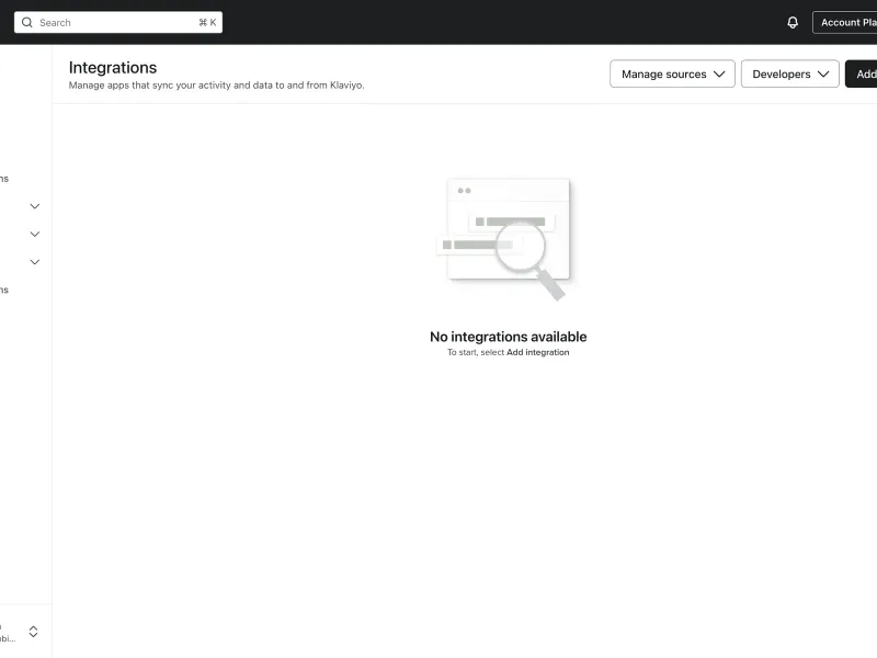 Klaviyo — Marketing скриншот интерфейса