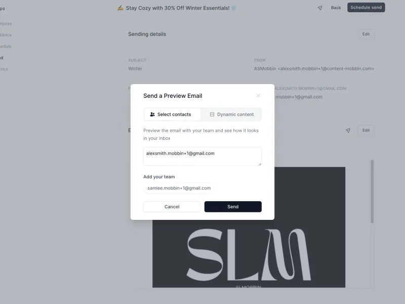 Loops — Marketing скриншот интерфейса