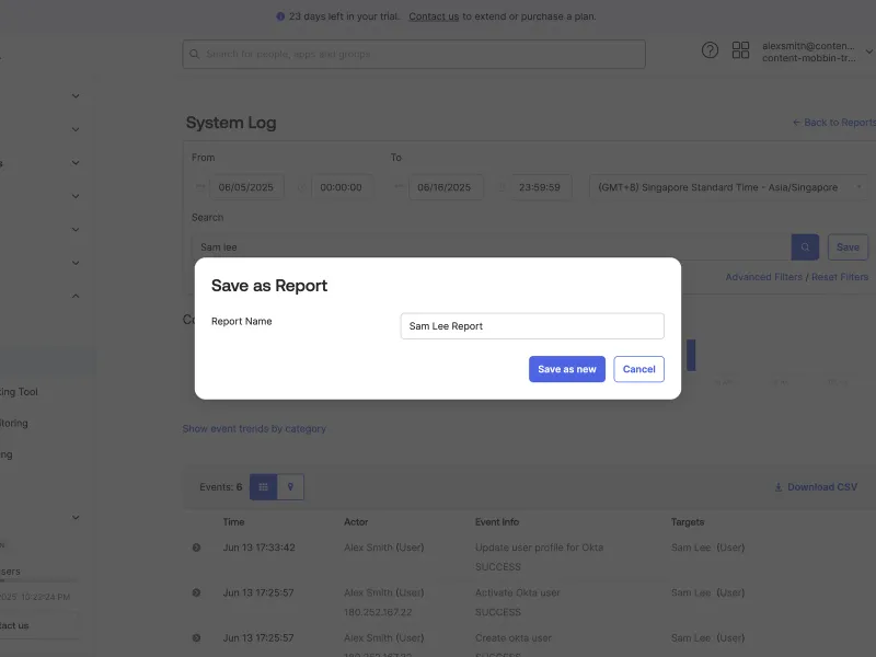 Okta — Security скриншот интерфейса