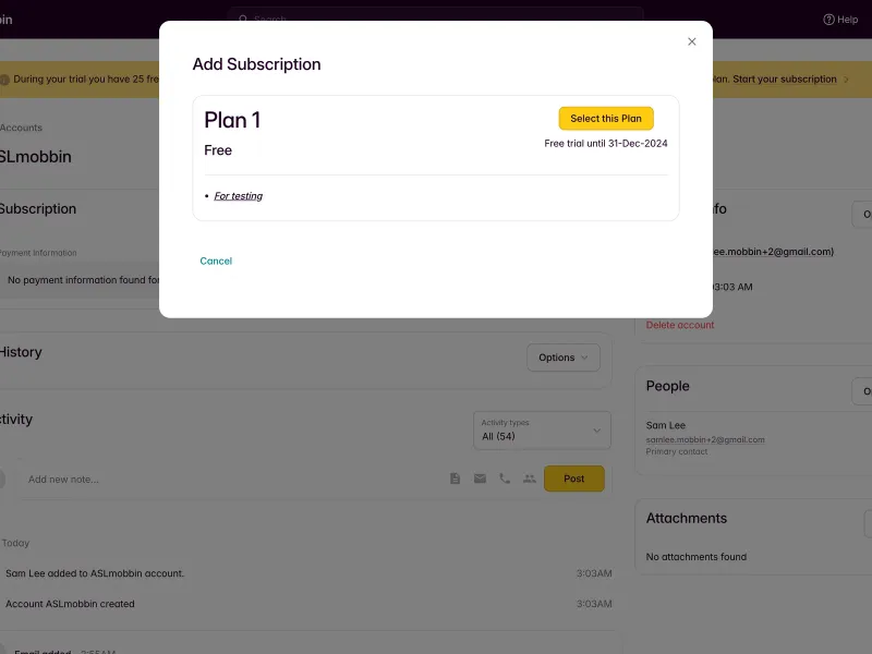 Outseta — SaaS скриншот интерфейса