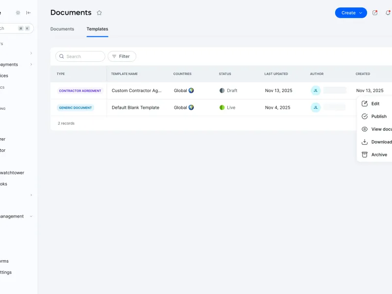 Remote — HR скриншот интерфейса