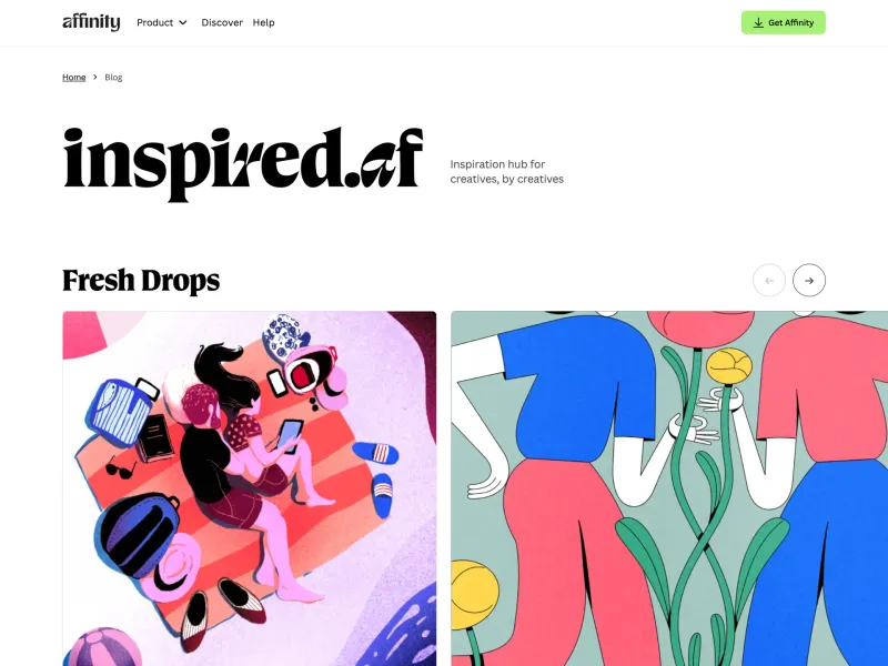 Affinity — Design скриншот интерфейса