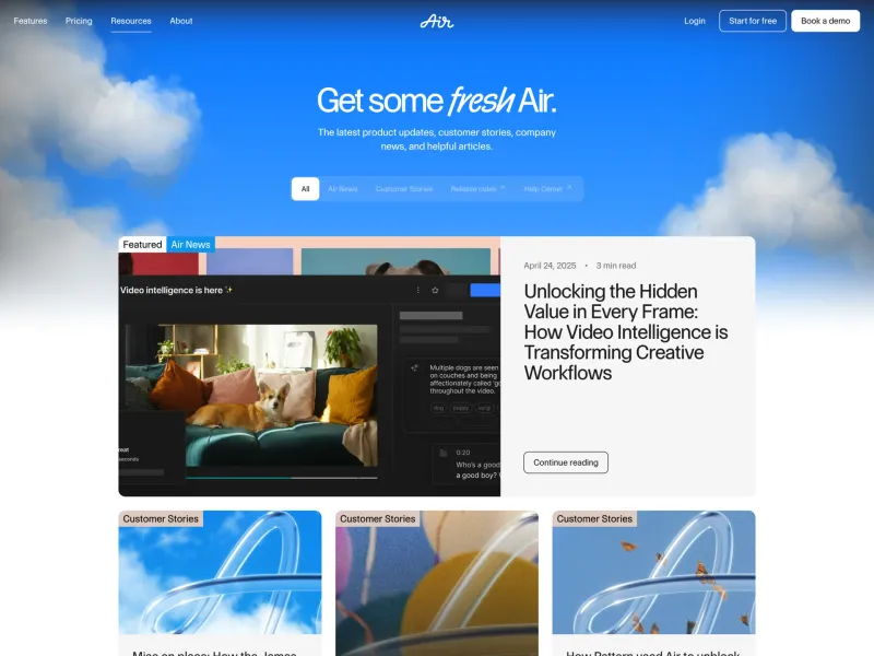 Air — Productivity скриншот интерфейса