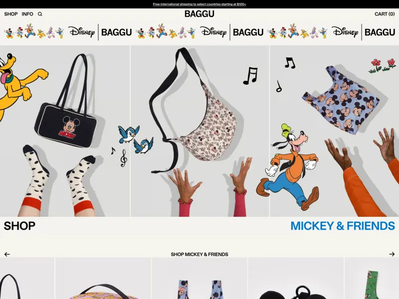 BAGGU — E-commerce скриншот интерфейса