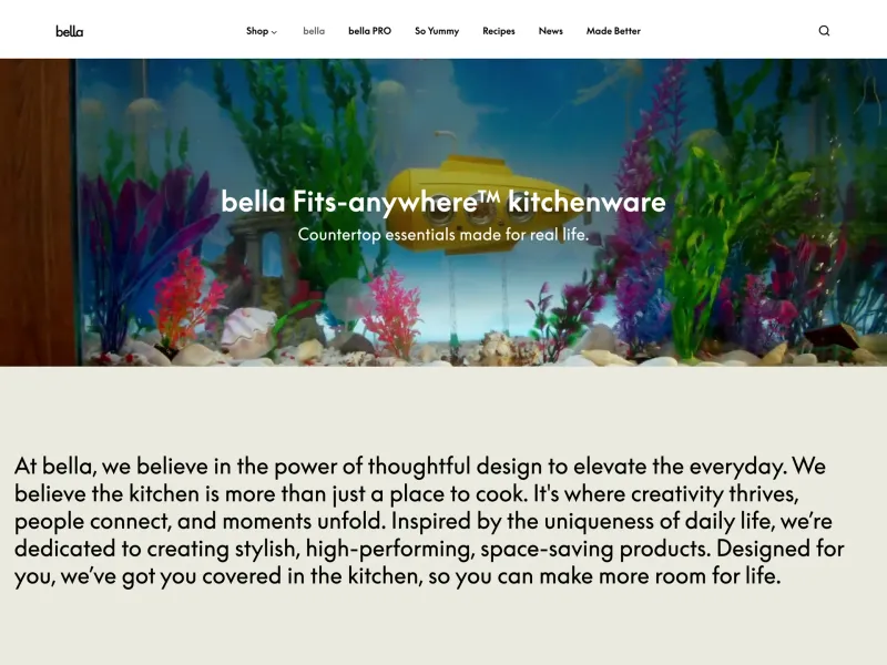 Bella — E-commerce скриншот интерфейса