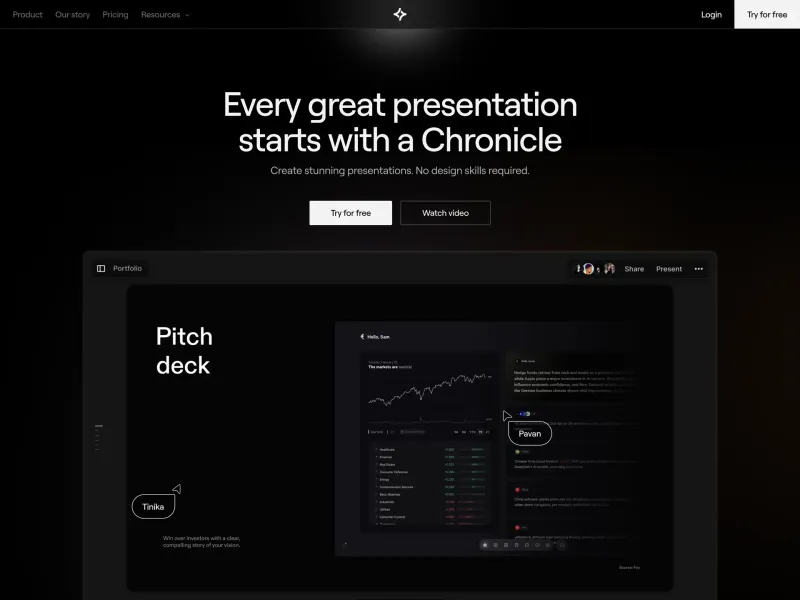 Chronicle — Productivity скриншот интерфейса