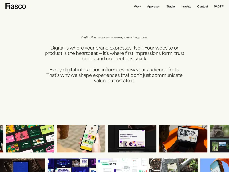Fiasco — Design скриншот интерфейса