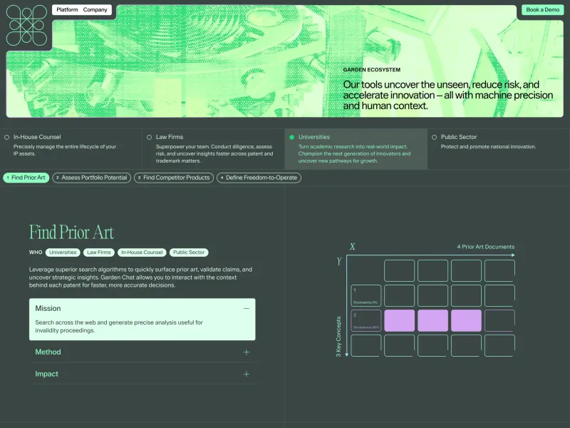 Garden — Developer Tools скриншот интерфейса