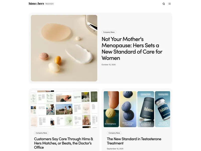 Hims — Health скриншот интерфейса