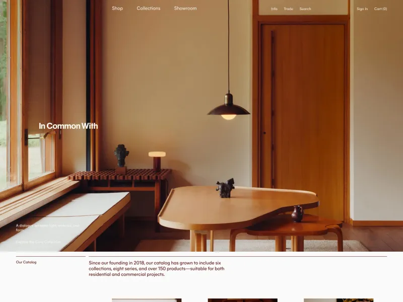 In Common With — Design скриншот интерфейса
