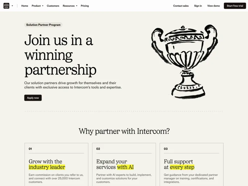 Intercom — SaaS скриншот интерфейса