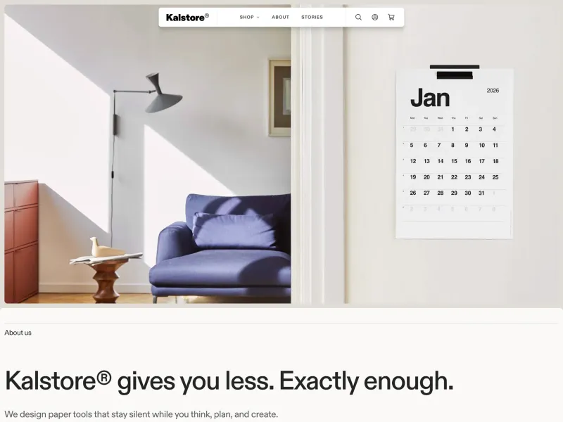 Kalstore — Productivity скриншот интерфейса