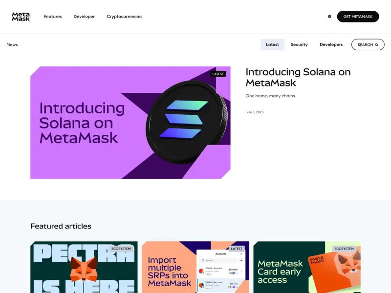 MetaMask — Fintech скриншот интерфейса