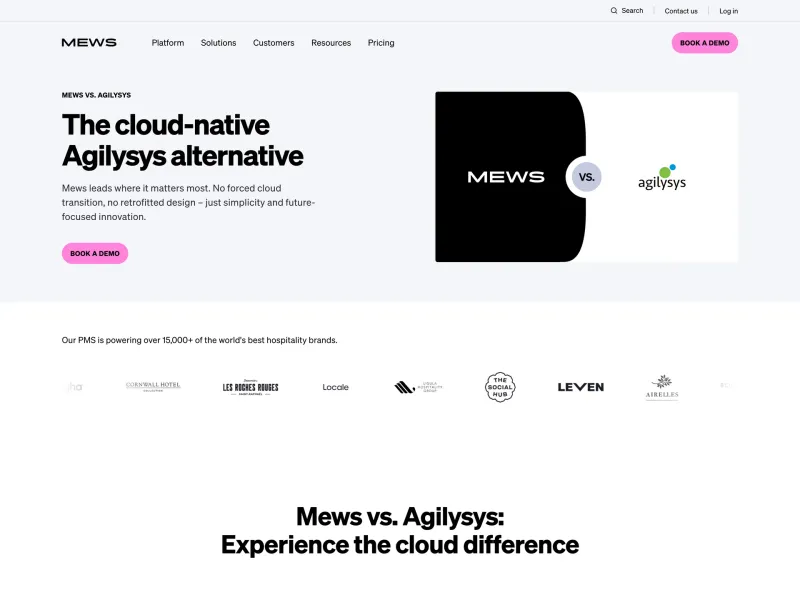 Mews — SaaS скриншот интерфейса