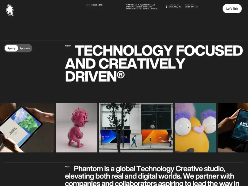 Phantom Studios — Design скриншот интерфейса