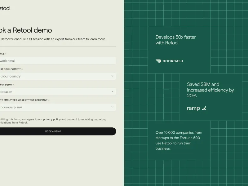 Retool — Developer Tools скриншот интерфейса
