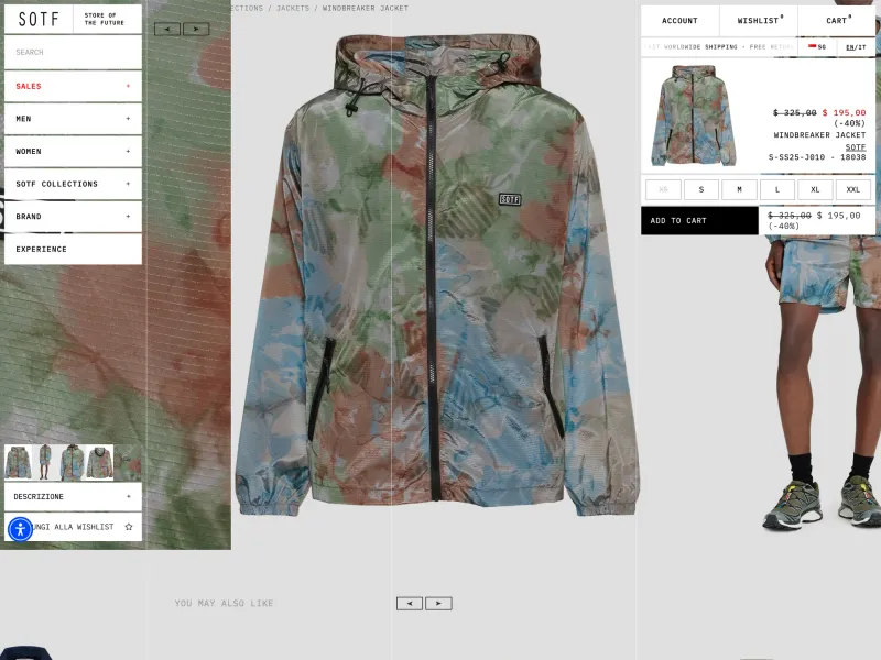SOTF — E-commerce скриншот интерфейса