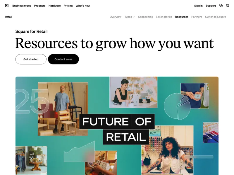Square — Fintech скриншот интерфейса