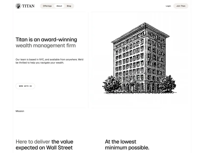 Titan — Fintech скриншот интерфейса