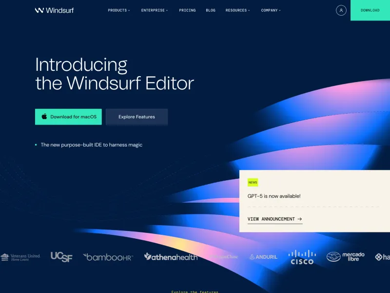 Windsurf — Developer Tools скриншот интерфейса