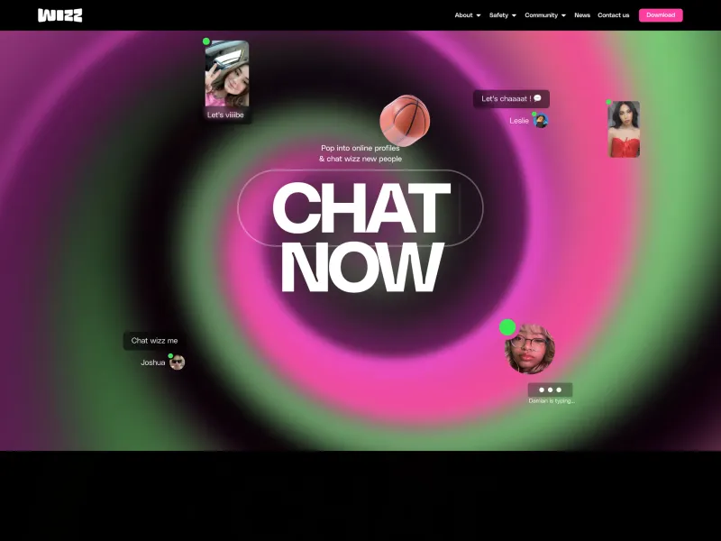 Wizz — Social скриншот интерфейса