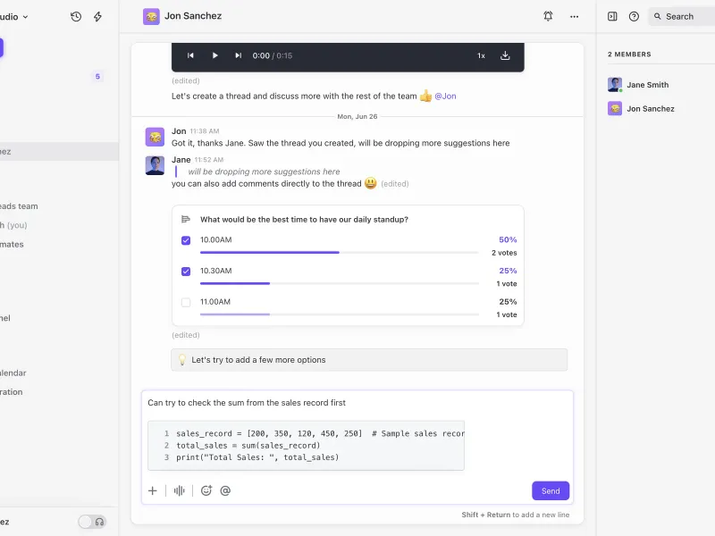 Threads — Social скриншот интерфейса