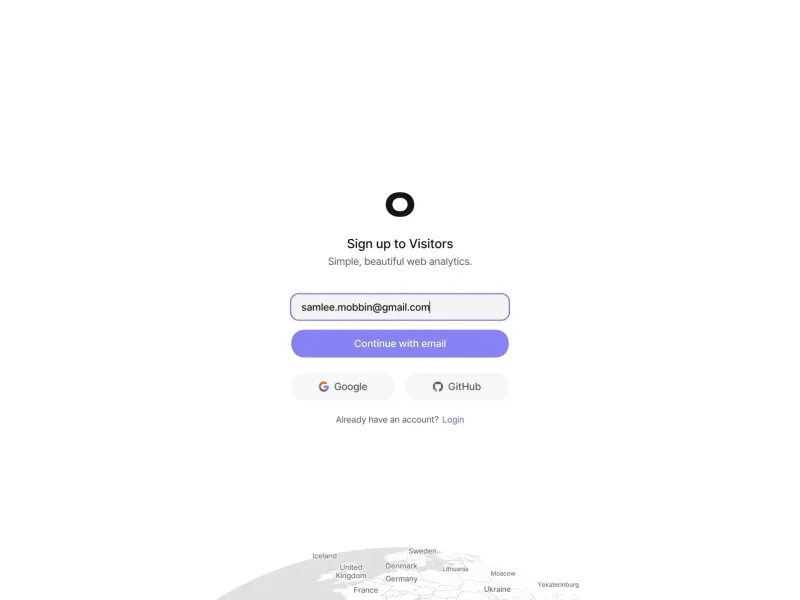 Visitors — Marketing скриншот интерфейса