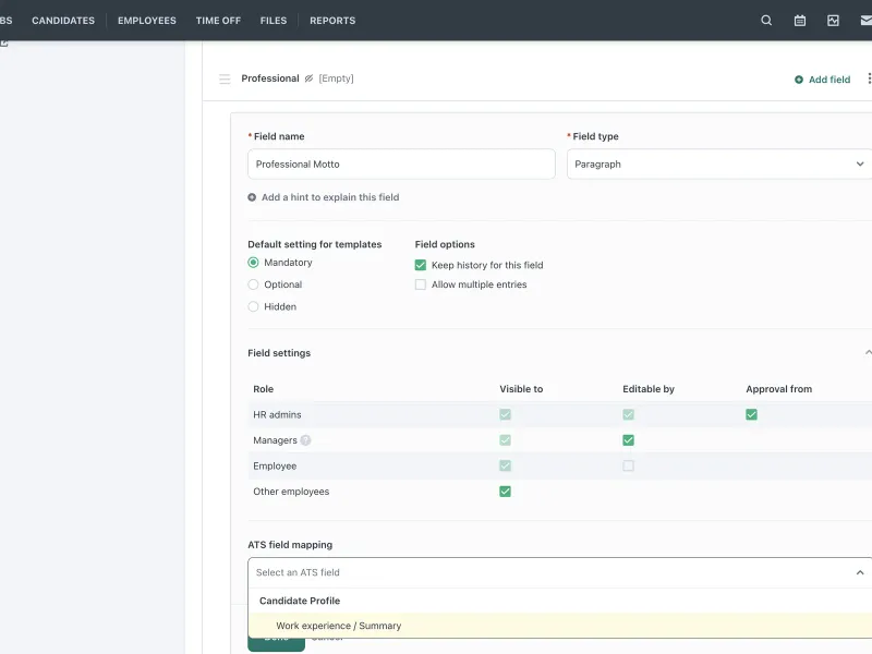 Workable — HR скриншот интерфейса