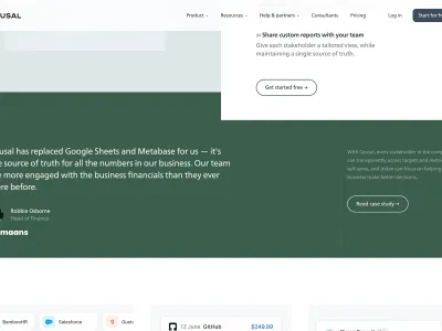 Causal — Fintech скриншот интерфейса
