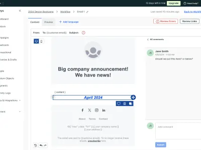 Customer.io — Marketing скриншот интерфейса