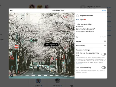 Instagram — Social скриншот интерфейса